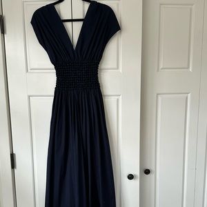 Staud Jackson Midi Dress navy blue midi dress size XS